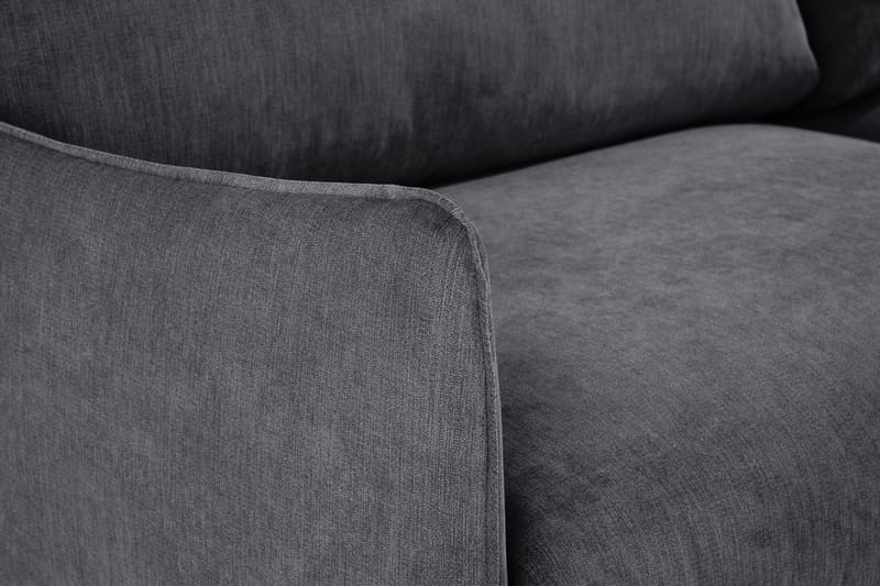 Trend Lyx Schäslongsoffa Höger - Mörkgrå/Ek - Products - Möbler - Soffa - Divansoffa & schäslongsoffa - 4 sits soffa med divan