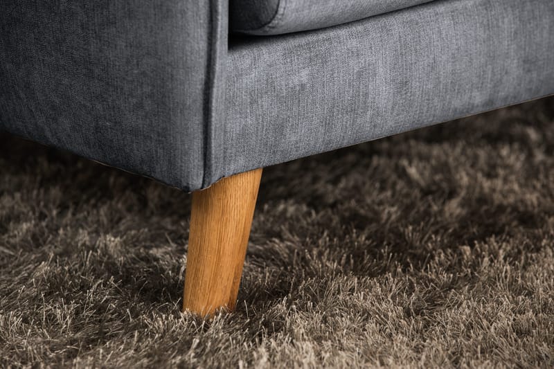 Trend Lyx Schäslongsoffa Vänster - Mörkgrå/Ek - Products - Möbler - Soffa - Divansoffa & schäslongsoffa - 4 sits soffa med divan