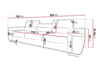 Gabina Soffa 3-sits - Beige/Grå - Products - Möbler - Soffa - Skinnsoffa
