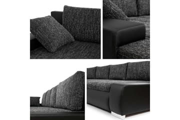 Gamal Soffa Dubbeldivan 4-sits - Svart - Products - Möbler - Soffa - U-soffa