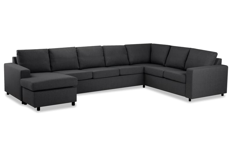 Crazy 6-sits Vänstervänd U-formad X-Large Hörnsoffa med divan i Tyg - Mörkgrå - Products - Möbler - Soffa - Hörnsoffa - Hörnsoffa med divan
