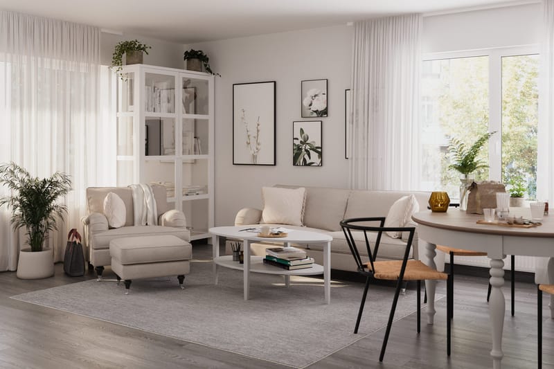 Howard Classic 3-sits Tygsoffa - Beige - Products - Möbler - Soffa - 3 sits soffa