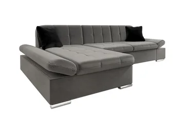 Kintore 3-sits Hörnsoffa Dark grey - Products - Möbler - Soffa - Sammetssoffa