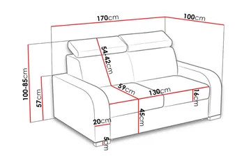 Lavona 2-sits Soffa - Brun - Products - Möbler - Soffa - 3 sits soffa