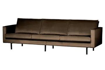 Lissbon 3-sits Sammetssoffa - Taupe - Products - Möbler - Soffa - 3 sits soffa