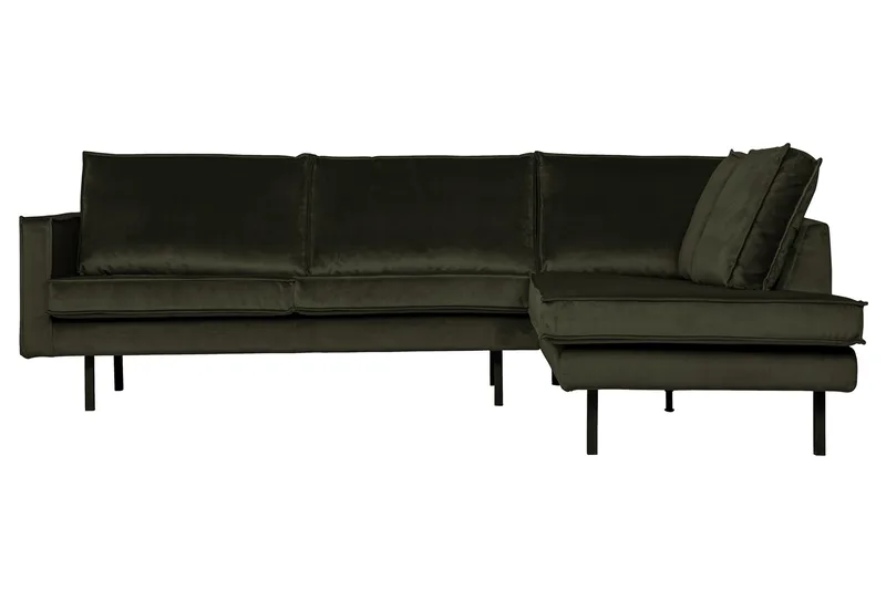 Lissbon Hörnsoffa - Mörkgrön - Products - Möbler - Soffa - Sammetssoffa