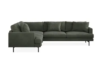 Menard 6-sits Vänstervänd L-formad Hörnsoffa i Manchester - Mörkgrön - Products - Möbler - Soffa - Hörnsoffa
