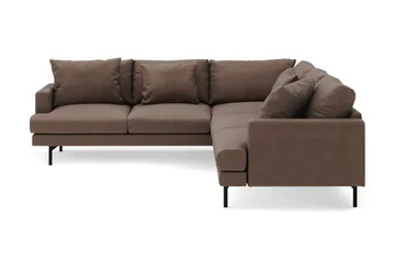 Menard 6-sits Vänstervänd L-formad Hörnsoffa i Tyg - Brun - Products - Möbler - Soffa - Hörnsoffa