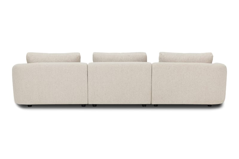 Milano 5-sits Rundad Vänstervänd L-soffa med Låg Rygg i Beige Boucle - Beige - Products - Möbler - Soffa - Divansoffa & schäslongsoffa