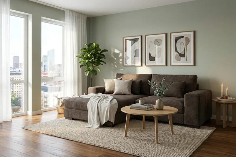 Dubai Divansoffa Vänster Extra Djup i Chenille - Mörkbrun - Products - Möbler - Soffa - Modulsoffa - Komplett modulsoffa