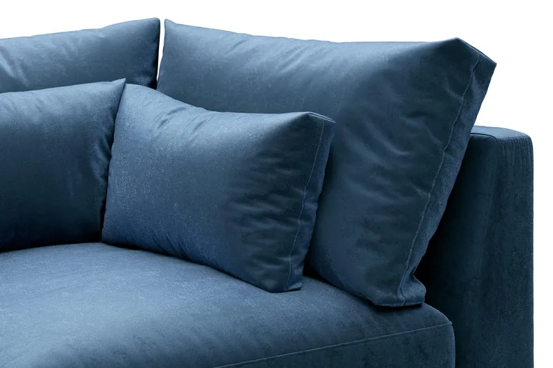 Dubai Hörnmodul Sammet Extra Djup - Blå - Products - Möbler - Soffa - Modulsoffa - Hörnmodul