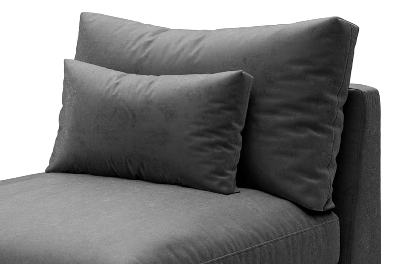 Dubai Mittmodul Sammet Extra Djup - Mörkgrå - Products - Möbler - Soffa - Modulsoffa - Mittmodul