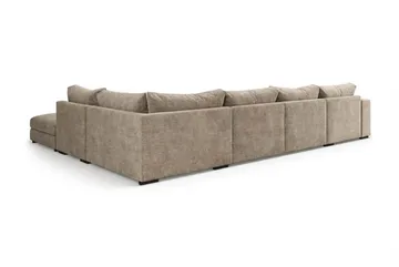 Dubai U-modulsoffa med Divan Höger Extra Djup i Chenille - Brun - Products - Möbler - Soffa - Modulsoffa - Komplett modulsoffa