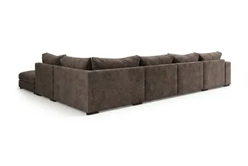 Dubai U-modulsoffa med Divan Höger Extra Djup i Chenille - Mörkbrun - Products - Möbler - Soffa - Modulsoffa - Komplett modulsoffa