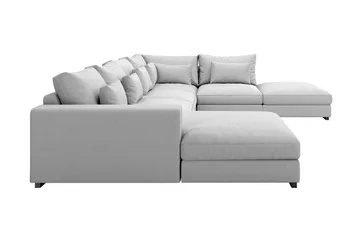 Dubai U-modulsoffa med Divan Vänster Extra Djup - Ljusgrå - Products - Möbler - Soffa - Modulsoffa - Komplett modulsoffa
