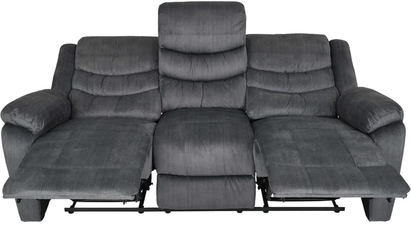 Olvani 3-sits Reclinersoffa i tyg elektrisk - Grå - Products - Möbler - Soffa - Biosoffa & reclinersoffa
