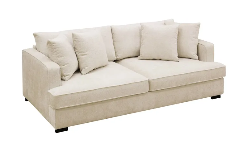 Rossita 3-sits Djup Soffa i Chenille - Beige - Products - Möbler - Soffa - 3 sits soffa