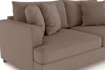 Rossita 3-sits Djup Soffa i Tyg - Brun - Products - Möbler - Soffa - 3 sits soffa