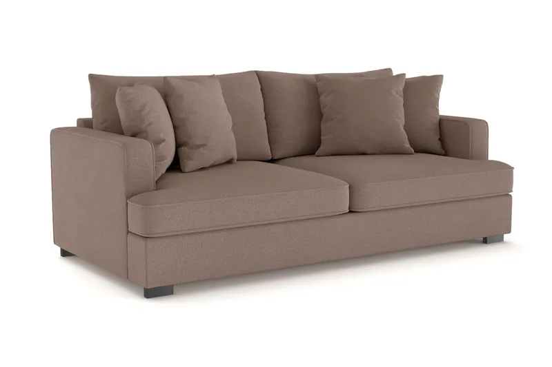 Rossita 3-sits Djup Soffa i Tyg - Brun - Products - Möbler - Soffa - 3 sits soffa