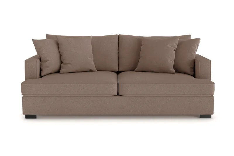 Rossita 3-sits Djup Soffa i Tyg, Brun