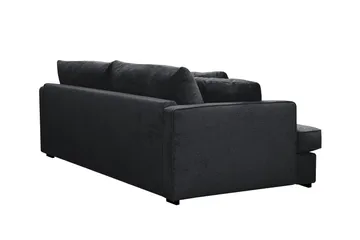 Rossita Lyx 2,5-sits Extra djup Soffa i Chenille - Svart - Products - Möbler - Soffa - 3 sits soffa