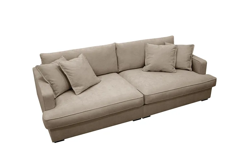 Rossita Lyx 3-sits Extra djup Soffa i Tyg - Brun - Products - Möbler - Soffa - 3 sits soffa