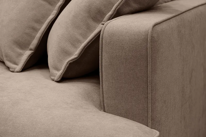 Rossita Lyx 3-sits Extra djup Soffa i Tyg - Mörkbrun - Products - Möbler - Soffa - 3 sits soffa