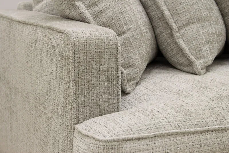 Rossita Lyx 4-sits Extra djup Soffa i Chenille - Grå / Beige - Products - Möbler - Soffa - 4 sits soffa