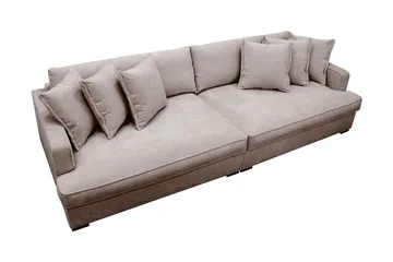 Rossita Lyx 4-sits Extra djup Soffa i Chenille - Grå / Brun - Products - Möbler - Soffa - 4 sits soffa