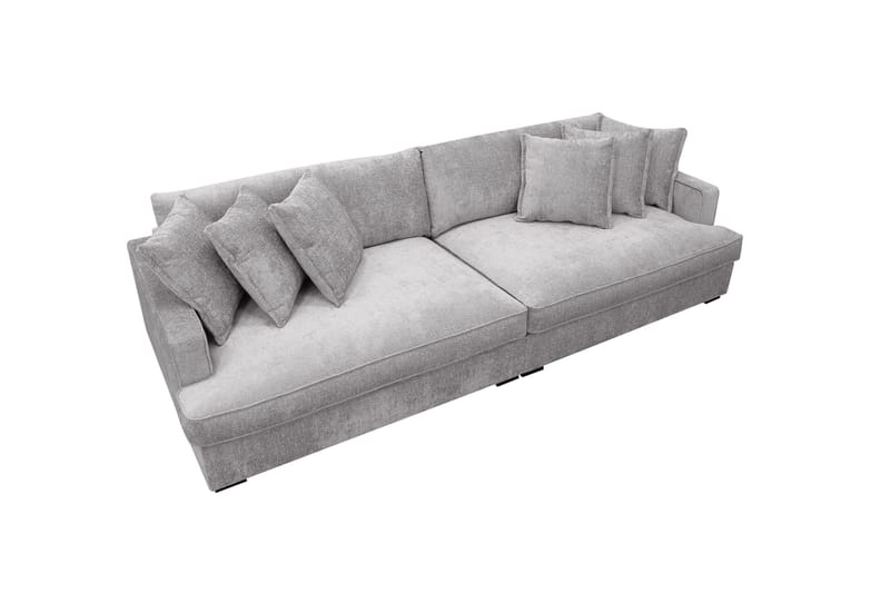 Rossita Lyx 4-sits Extra djup Soffa i Chenille - Grå - Products - Möbler - Soffa - 4 sits soffa