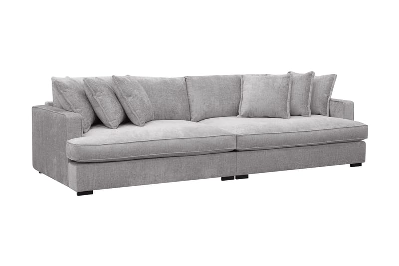 Rossita Lyx 4-sits Extra djup Soffa i Chenille - Grå - Products - Möbler - Soffa - 4 sits soffa