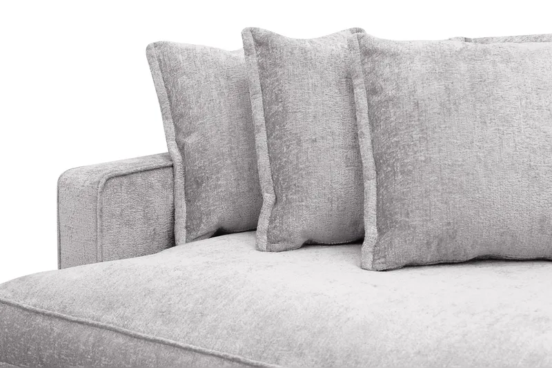 Rossita Lyx 4-sits Extra djup Soffa i Chenille - Grå - Products - Möbler - Soffa - 4 sits soffa