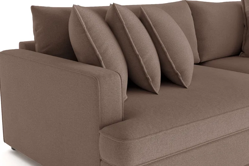 Rossita Lyx 4-sits Extra djup Soffa i Tyg - Brun - Products - Möbler - Soffa - 4 sits soffa