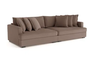 Rossita Lyx 4-sits Extra djup Soffa i Tyg - Brun - Products - Möbler - Soffa - 4 sits soffa
