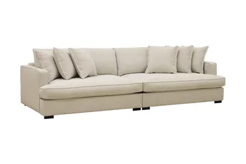 Rossita Lyx 4-sits Extra djup Tygsoffa - Beige - Products - Möbler - Soffa - 4 sits soffa