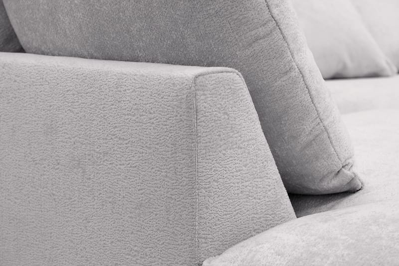 Rossita Lyx 5-sits Högervänd U-formad Extra djup Soffa med Divan och Schäslong i Chenille - Grå - Products - Möbler - Soffa - U-soffa