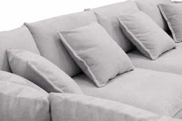 Rossita Lyx 5-sits Högervänd U-formad Extra djup Soffa med Divan och Schäslong i Chenille - Grå - Products - Möbler - Soffa - U-soffa