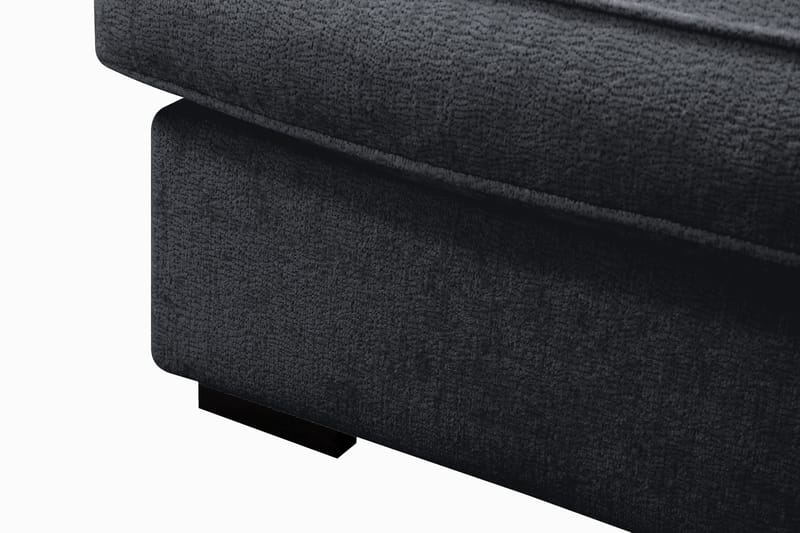 Rossita Lyx 5-sits Högervänd U-formad Extra djup Soffa med Divan och Schäslong i Chenille - Svart - Products - Möbler - Soffa - U-soffa