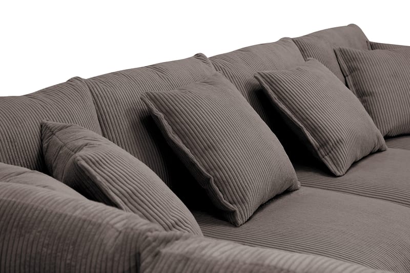 Rossita Lyx 5-sits Högervänd U-formad Extra djup Soffa med Divan och Schäslong i Manchester - Brun - Products - Möbler - Soffa - U-soffa