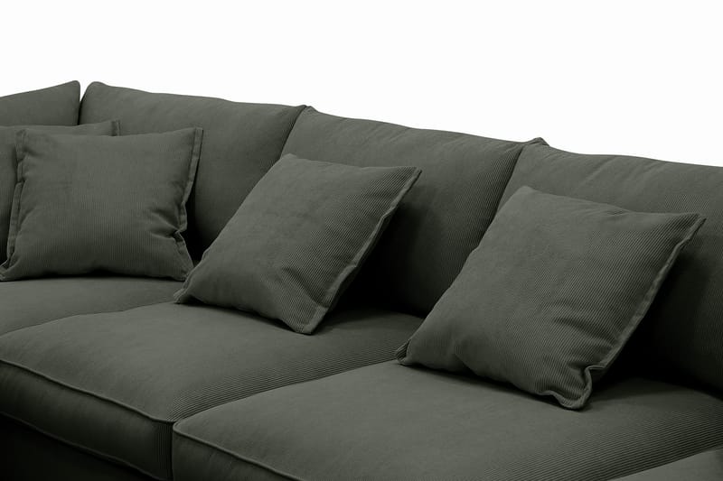 Rossita Lyx 5-sits Högervänd U-formad Extra djup Soffa med Divan och Schäslong i Manchester - Mörkgrön - Products - Möbler - Soffa - U-soffa