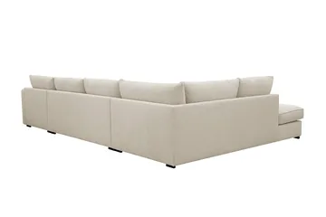 Rossita Lyx 5-sits Högervänd U-formad Extra djup Soffa med Divan och Schäslong i Tyg - Beige - Products - Möbler - Soffa - U-soffa