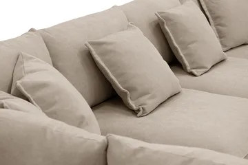 Rossita Lyx 5-sits Högervänd U-formad Extra djup Soffa med Divan och Schäslong i Tyg - Brun - Products - Möbler - Soffa - U-soffa