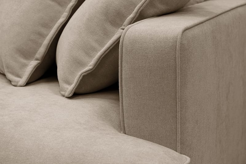 Rossita Lyx 5-sits Högervänd U-formad Extra djup Soffa med Divan och Schäslong i Tyg - Brun - Products - Möbler - Soffa - U-soffa