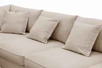Rossita Lyx 5-sits Högervänd U-formad Extra djup Soffa med Divan och Schäslong i Tyg - Ljusbrun - Products - Möbler - Soffa - U-soffa
