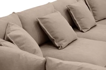 Rossita Lyx 5-sits Högervänd U-formad Extra djup Soffa med Divan och Schäslong i Tyg - Mörkbrun - Products - Möbler - Soffa - U-soffa