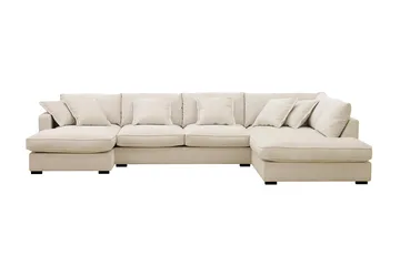 Rossita Lyx 5-sits Vänstervänd U-formad Extra djup Soffa med Divan och Schäslong i Chenille