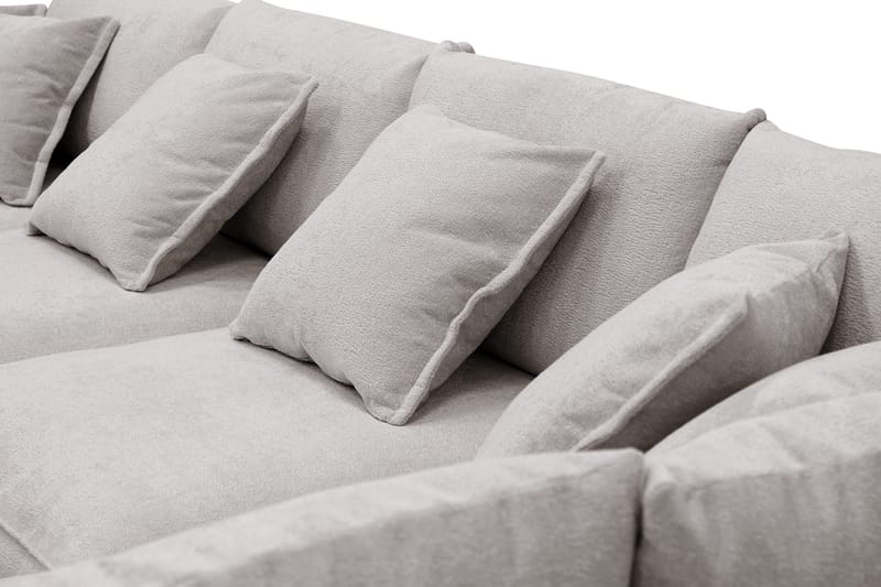 Rossita Lyx 5-sits Vänstervänd U-formad Extra djup Soffa med Divan och Schäslong i Chenille - Grå/Brun - Products - Möbler - Soffa - U-soffa