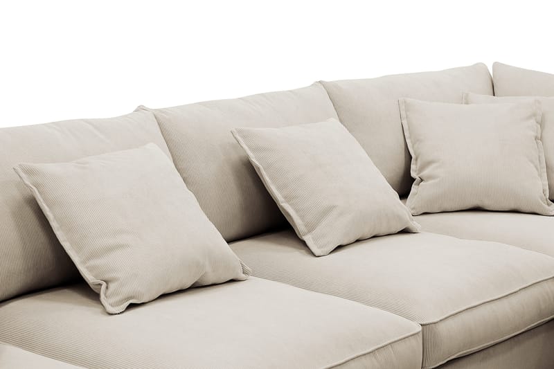 Rossita Lyx 5-sits Vänstervänd U-formad Extra djup Soffa med Divan och Schäslong i Manchester - Kräm - Products - Möbler - Soffa - U-soffa