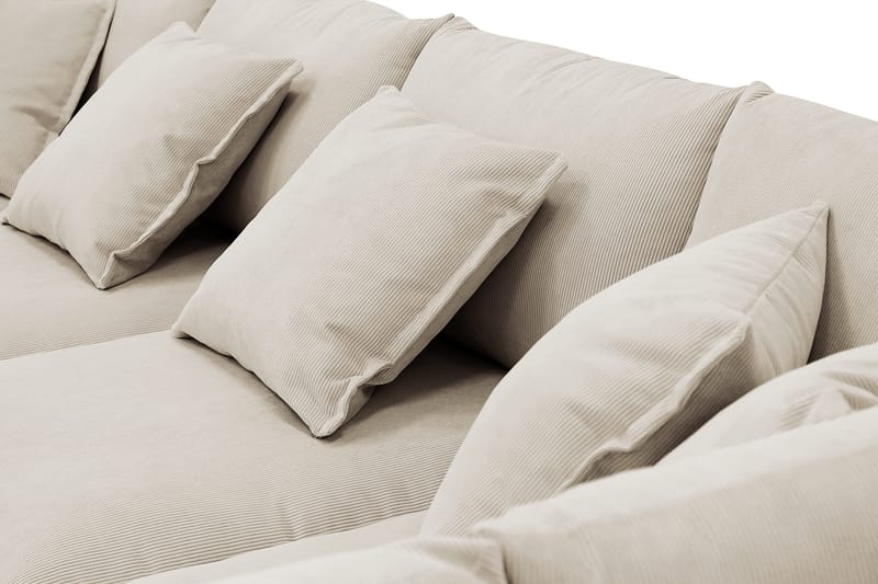 Rossita Lyx 5-sits Vänstervänd U-formad Extra djup Soffa med Divan och Schäslong i Manchester - Kräm - Products - Möbler - Soffa - U-soffa