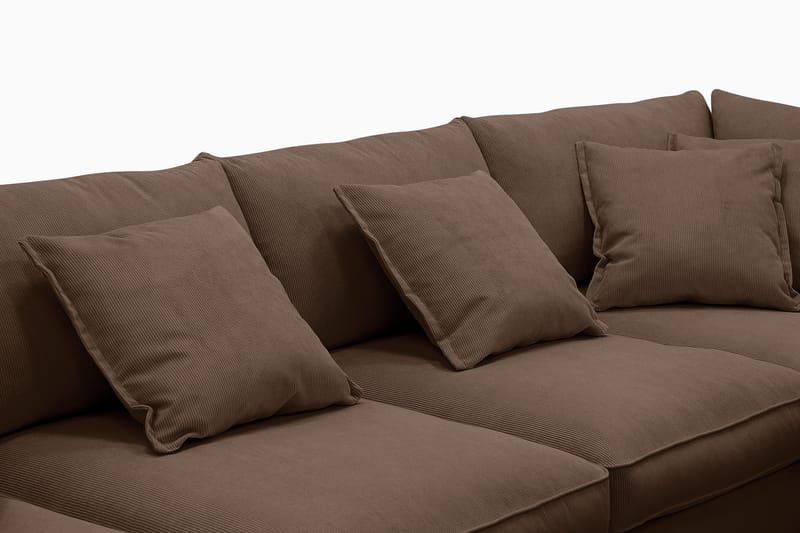 Rossita Lyx 5-sits Vänstervänd U-formad Extra djup Soffa med Divan och Schäslong i Manchester - Mörkbrun - Products - Möbler - Soffa - U-soffa